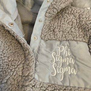 Phi Sigma Sigma Sherpa sweater